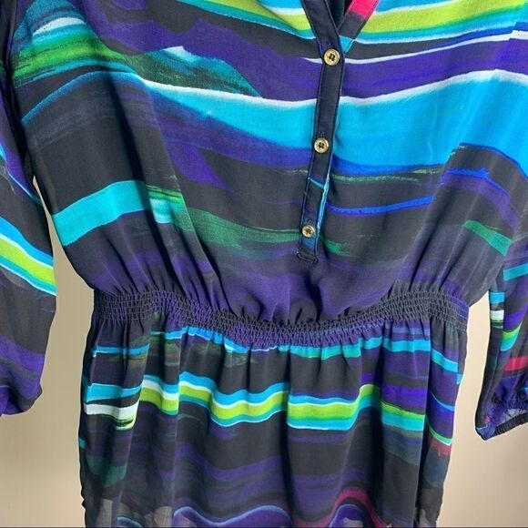 Calvin Klein small peplum long sleeve top (B1) - Picture 4 of 9